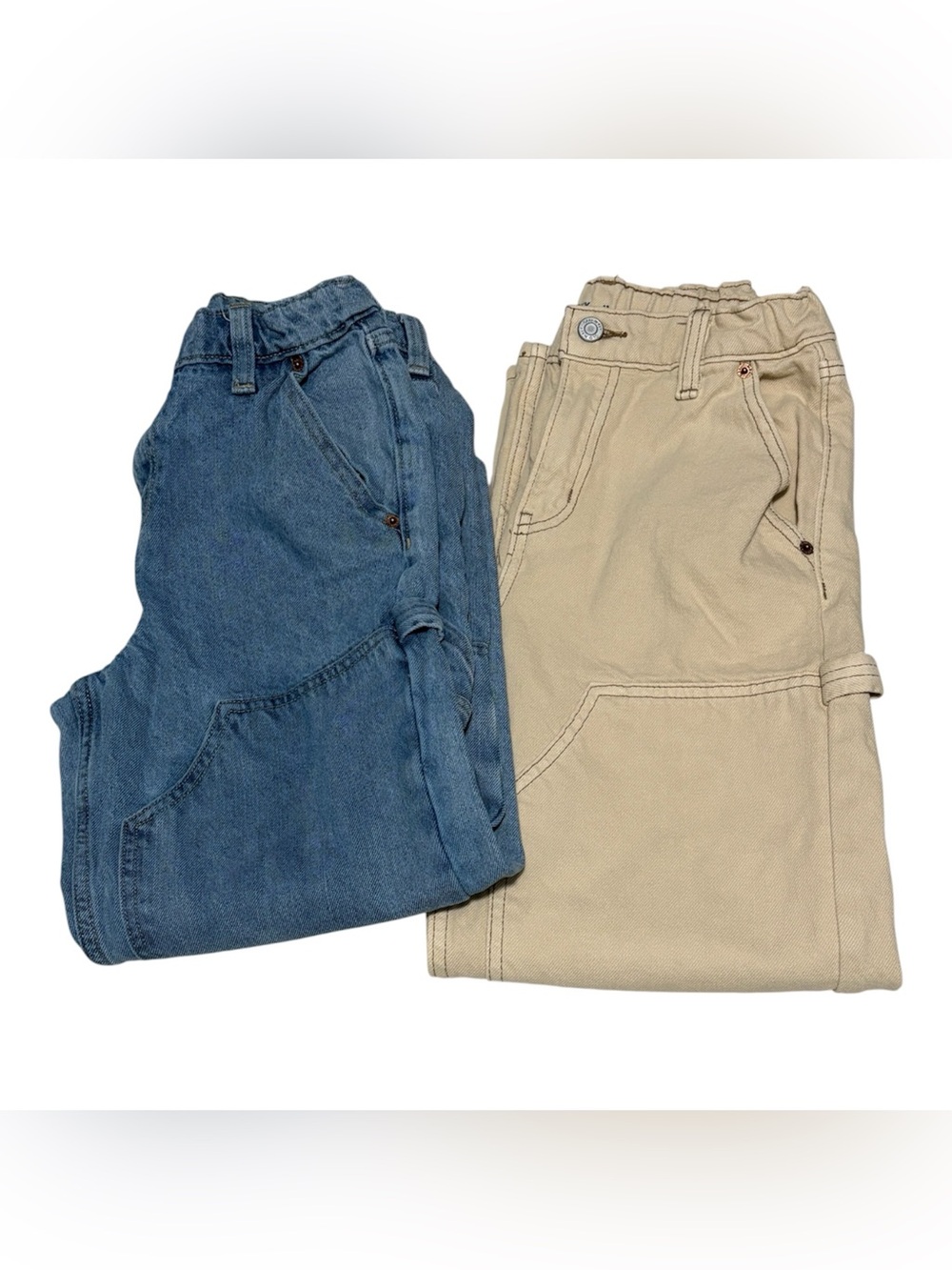 Old Navy Blue Denim & Khaki Casual Kids Jeans baggy 12 bundle